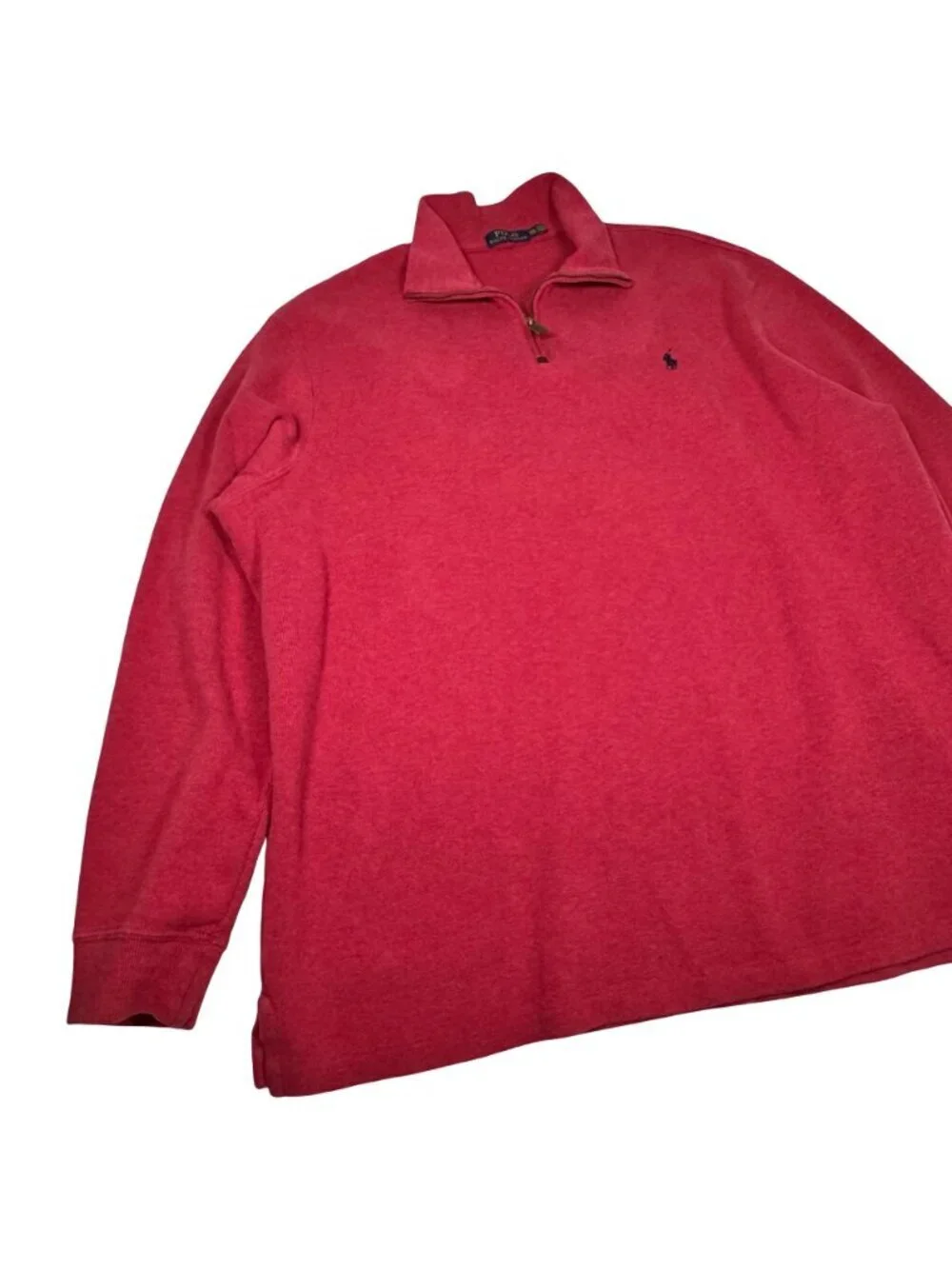 Polo Ralph Lauren 100% Cotton Quarter Zip Sweater Sz XXL Tall Pony Mock Neck